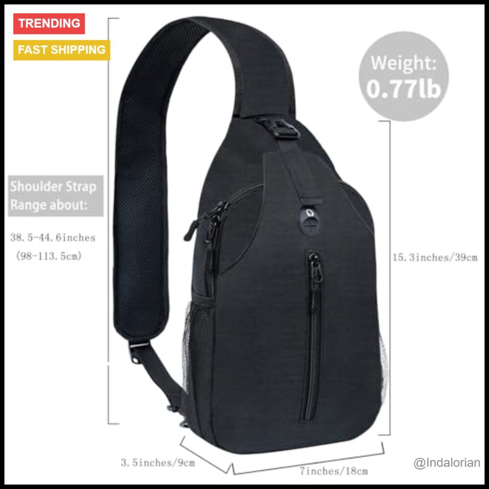 Adjustable Strap Crossbody Backpack Daypack Light… - image 3